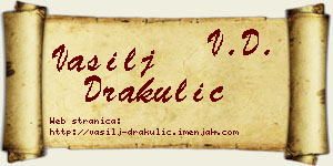 Vasilj Drakulić vizit kartica